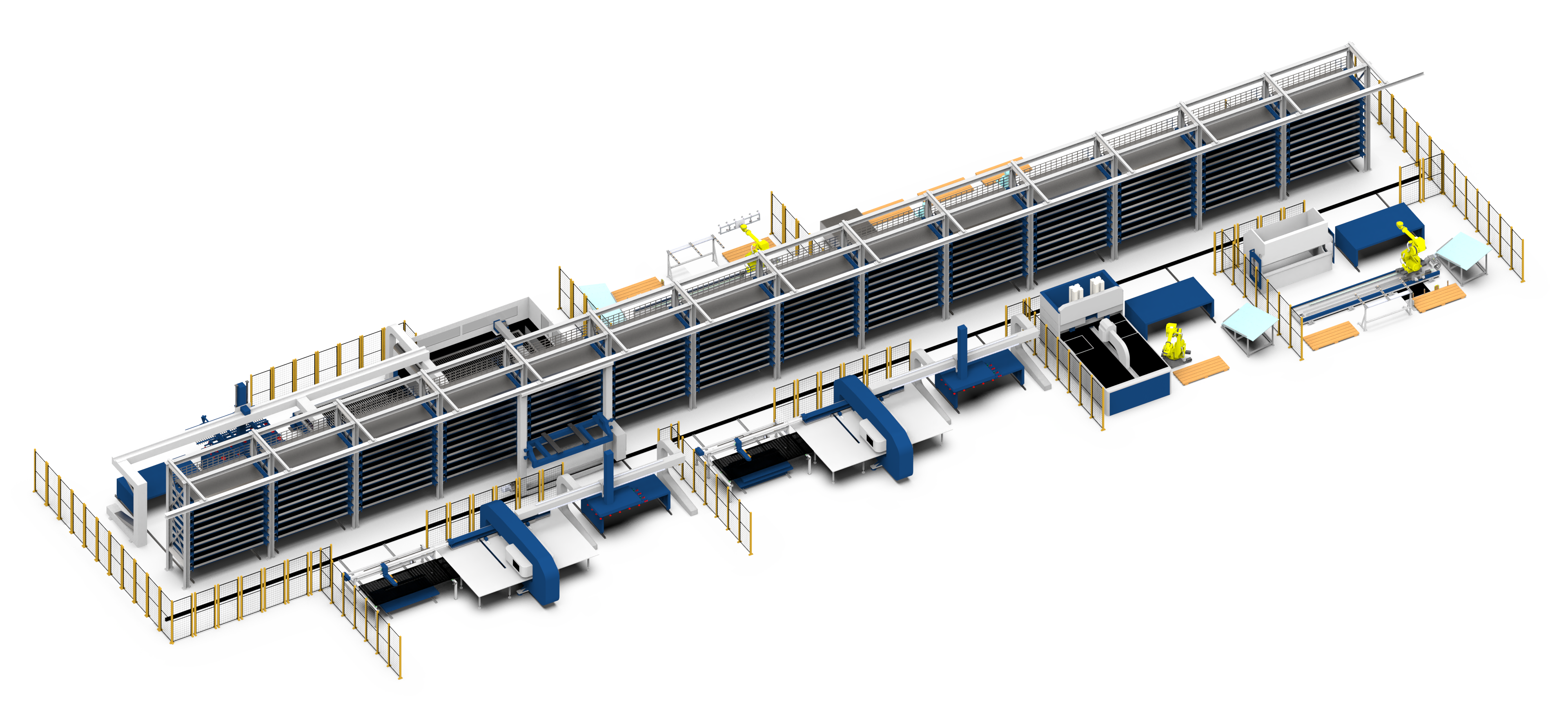 AMCW + APE + ALG + 7-axis bending cells + Panel bending cell AMCW+APE+ALG+7轴折弯单元+折边中心单元